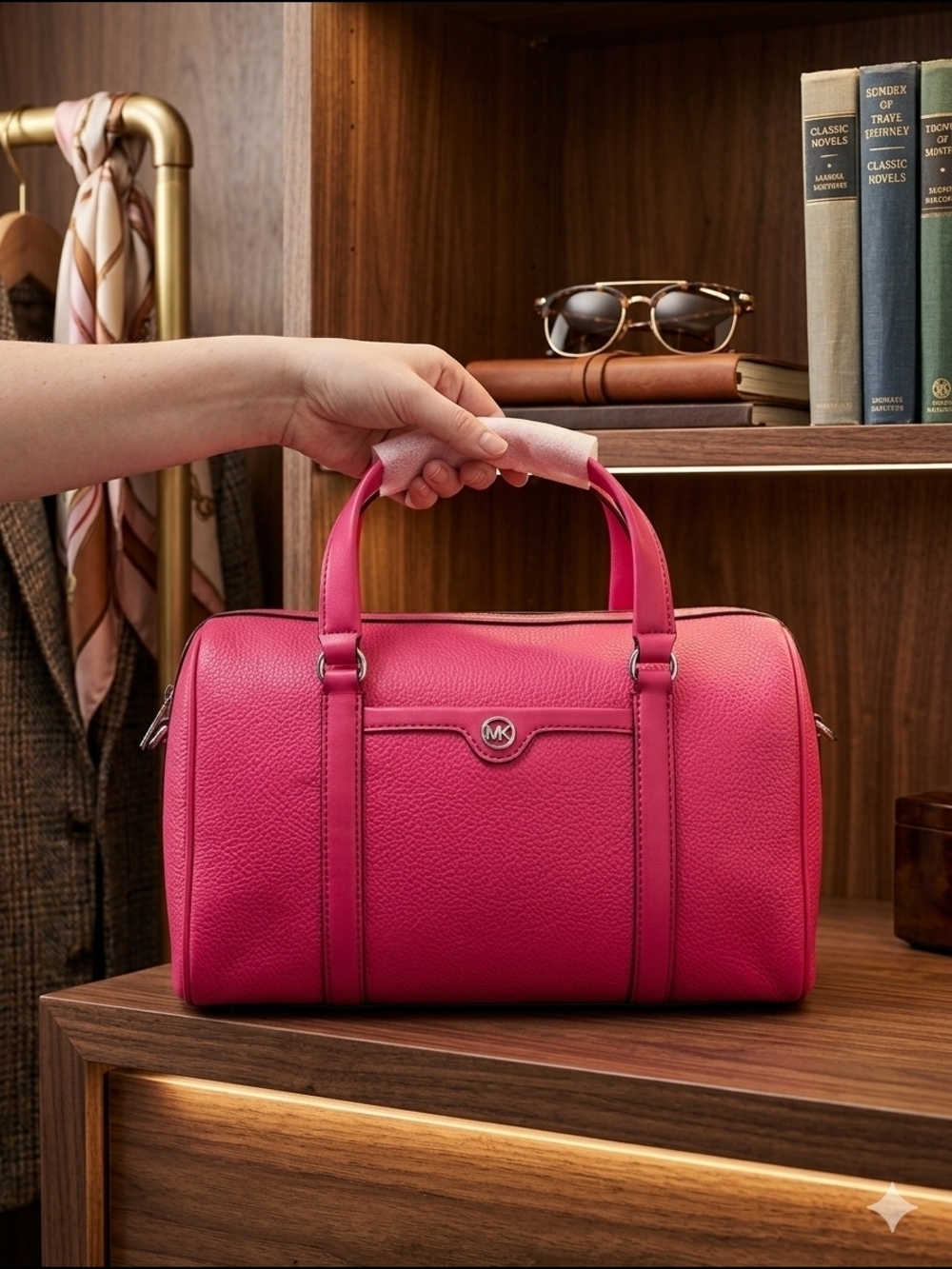 Michael Kors Travel Medium Duffle Satchel - Dragonfruit (NWT)
